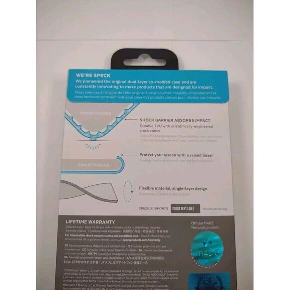 Moto E6 Case Speck Presidio Lite Slim & Protective Black 4ft Drop Lot of 4 - Picture 5 of 7